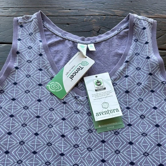 Aventura Lavender Geometric Midi Dress Size S - Picture 4 of 8